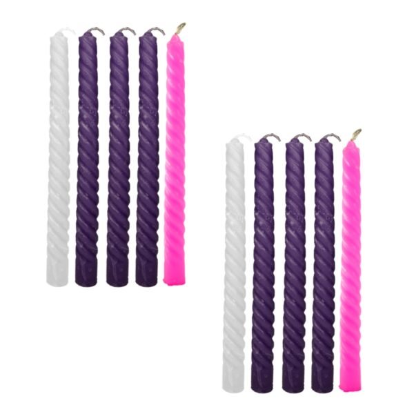 Velas De Adviento Espiral Para Navidad 2 Paquetes, 23 Cm.