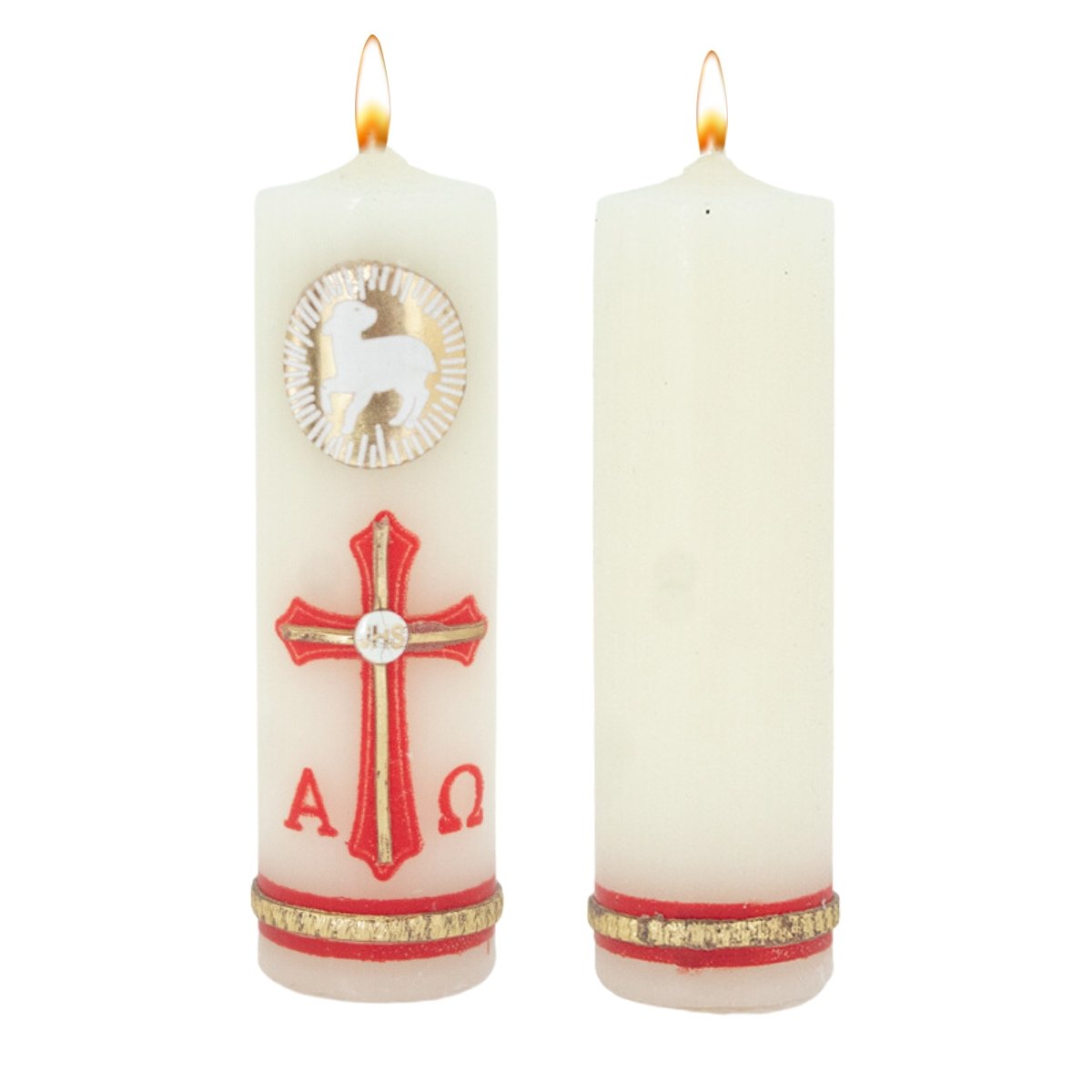 10 Cirios Pascuales Decorados Incrustacion De Cera 3.5x11 - Image 9