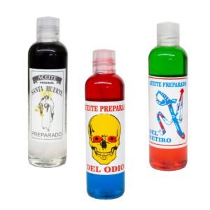 4 Aceites Preparados 1 Odio, 1 Retiro, 1 Coyote Y 1 Muerte