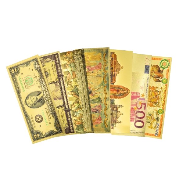 Billete En Dólares Metálico, De La Suerte Y Abundancia