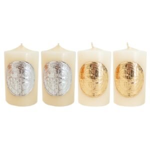 4 Cirios San Benito Decorado